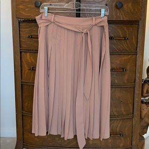 Ann Taylor Pleated Skirt Color: Blush sz:12
